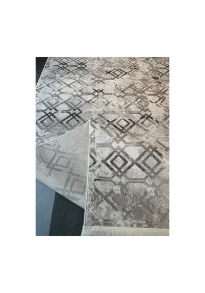 Merinos Vista Gri %100 Akrilik Gri Desenli Kesme Halı Yolluk Antre Koridor Salon Halısı 36892-98