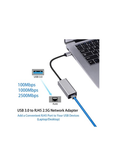 Macbook Pro İçin Windows 7/10/11 İçin Usb 3.0 İla Rj45 Ağ Adaptörü Otomatik Karşılaştırma Yüksek Performanslı Adaptörler