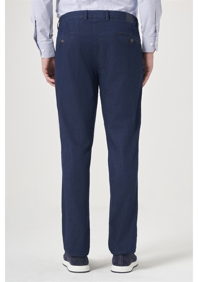 İmza Lacivert Yan Cep Comfort Fit Pamuklu Chino Pantolon 1003260211 Koyu Lacivert