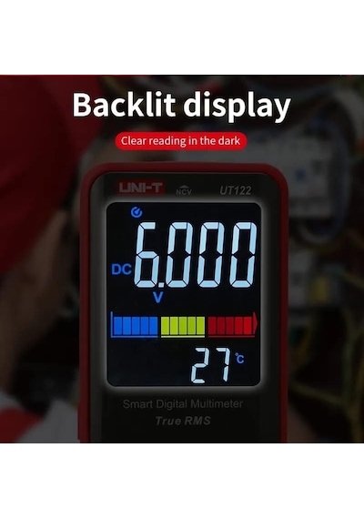 Unı-t Ut122/ut121a/b Smart Digital Multimeter True Rms Voltage Frequency Dual Display Ncv Lıve Auto Range 6199 Count Meter Ut122