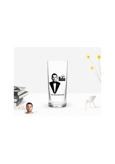 Kişiye Özel Renkli Baskılı Godfather Baba Tasarımlı Rakı Bardağı-6