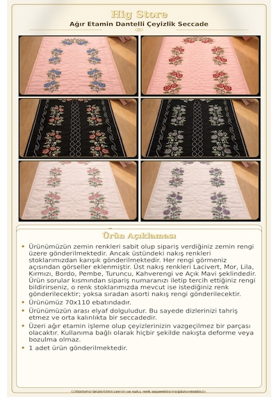 Fransız Güpürlü Etamin İşlemeli Gelin Damat Bohçası Çeyizlik Hediyelik Seccade Asorti Nakış Renk Pembe Taban