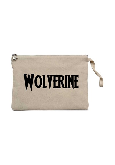 Wolverine Text Krem Clutch Astarlı Cüzdan / El Çantası