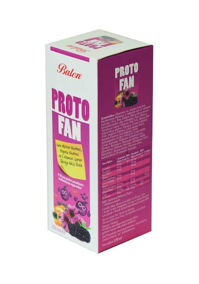 Protofan Kara Mürver Propolis Ekstratlı C Vitaminli Takviye Edici Gıda 150 Ml
