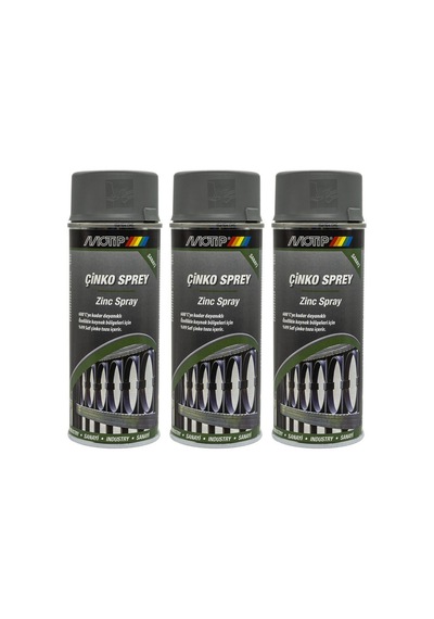 Motip Çinko Sprey 400 Ml 3'lü Set