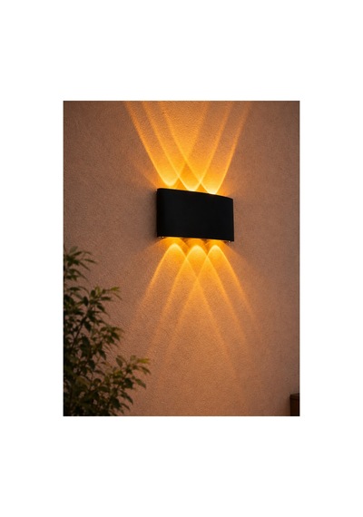 Pilli Yapışkanlı Amber Led Duvar Aplik Kablosuz Modern Aydınlatma Amber Işık Amber Işık