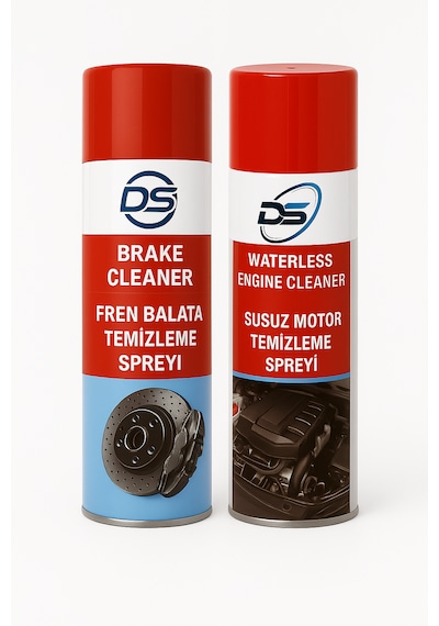 Güvenli Temizlik Seti Susuz Motor Temizleyici + Balata Spreyi