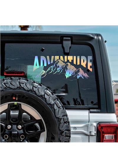 Macera Dağ Adventure Sticker - 4x4 Off Road Avcı Kamp Sticker - 00233 40X15 Cm
