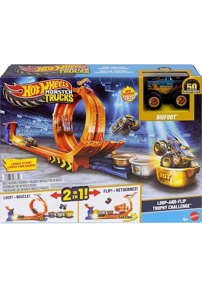 Hot Wheels Monster Trucks Döngü ve Takla Bigfoot Oyun Parkuru - Standart