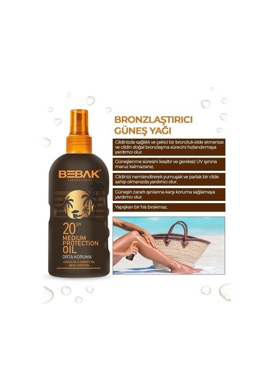 Bebak Güneş Yağı 20 Spf 150 Ml Sku: Smg8690010508669 Açık Bej