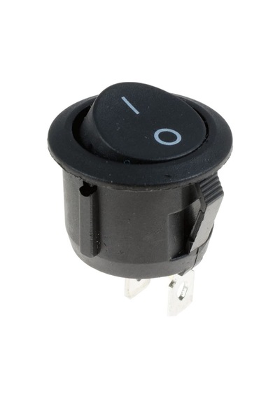 Yuvarlak 2 Pin Anahtar Rocker Switch Mini Buton Kcd1 Siyah 16mm