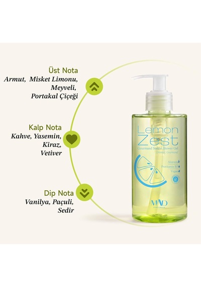 Mad Lemon Zest Duş Jeli 300 Ml Armut,misket Limonu&vanilya Diğer