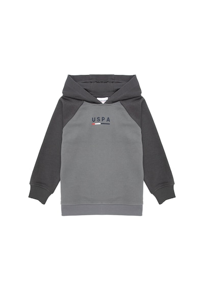 U.S. Polo Assn. Erkek Çocuk Gri Kapüşonlu Sweatshirt 50293495-VR024