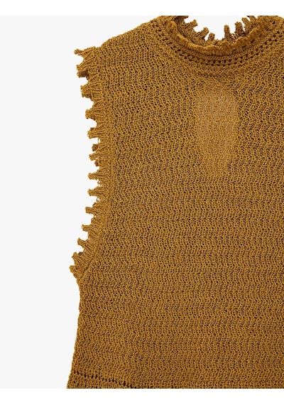 Koton Koton X Melis Ağazat - Dik Yaka Pencere Detaylı Kolsuz Ajurlu Bluz Hardal 6sak30047ht Koton Koton X Melis Ağazat - Dik Yaka Pencere Detaylı Kolsuz Ajurlu Bluz Hardal 6sak30047ht