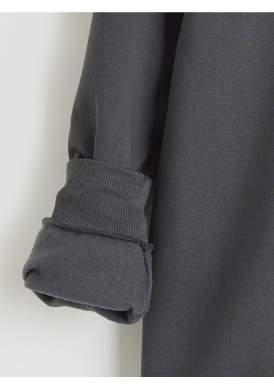 Lcwaıkıkı Classic Antrasit Bisiklet Yaka Erkek Kalın Sweatshirt