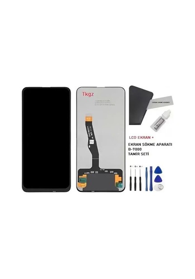 Tkgz - P Smart Pro Uyumlu Lcd Ekran Dokunmatik Reyze Servis Lcd + B-7000 + Tamir Kiti