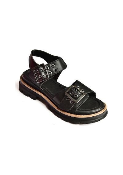 Fox Shoes S996074009 Siyah Kadın Sandalet Siyah