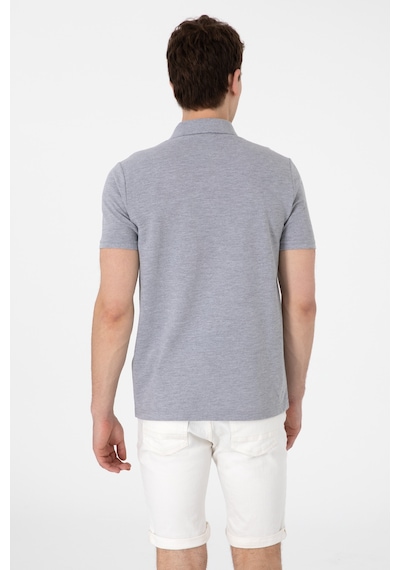 U.S. Polo Assn. Erkek Regular Fit Polo Yaka Gri Melanj Basic Tişört 50306007-VR086 U.S. Polo Assn. Erkek Regular Fit Polo Yaka Gri Melanj Basic Tişört 50306007-VR086