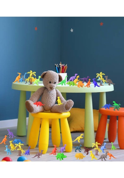 Toy Play 12 Parça Renkli Mini Dinozor Figür Seti 4-6 Cm Sku683