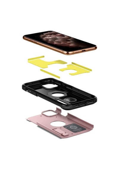 Spigen Apple Uyumlu iPhone 11 Pro İle Kılıf Tough Armor Xp Rose Gold