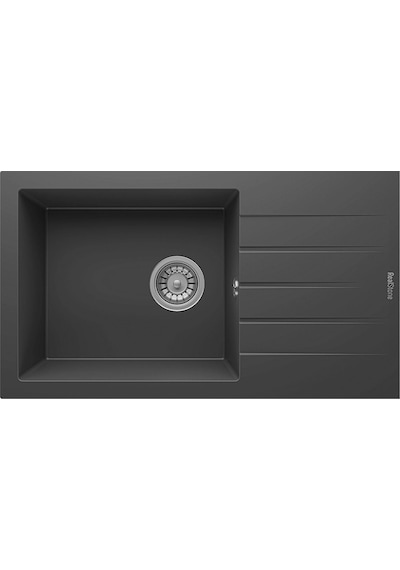 Real Stone P010 Assos 76 XL  Granit Mutfak Eviyesi Antrasit 76 x 43.5 CM
