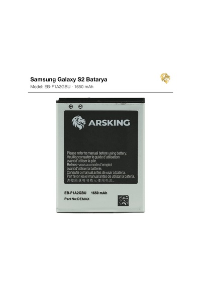 Samsung Galaxy S2 Uyumlu Güçlendirilmiş Batarya Eb-f1a2gbu 1650 Mah Pil Telefon Bataryası Battery