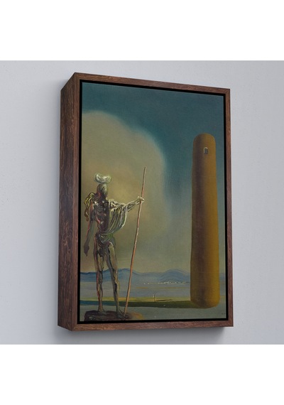 Ahşap Çerçeveli Salvador Dali - Kuledeki Şövalye Tablosu - Le Cavalier A La Tour-7399