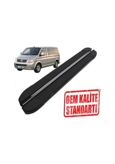 T5 Caravelle Uzun Şase 2003 2015 Yılları Arası Araca Özel Nevada Siyah Yan Basamak