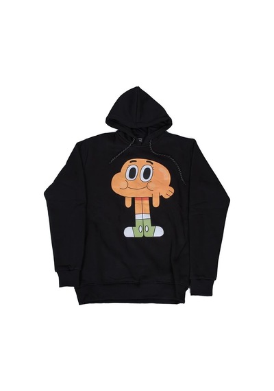 Gumball Darwin Watterson Kapüşonlu Sweatshirt Hoodie Siyah Çok Renkli