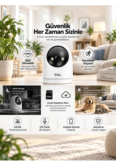 Tcl C1l1 360 Full Hd Akıllı Güvenlik Kamerası Distribütör