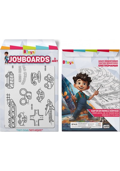 Btoys Joyboards Uzayı Öğreniyorum, Taşıtları Öğreniyorum, Enstrümanlar 3 Adet