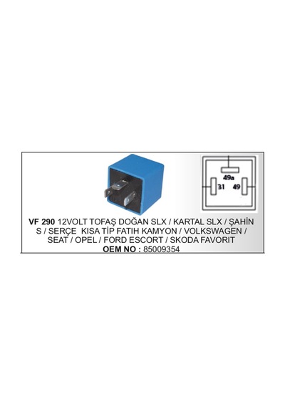Flasor 12V Kisa Fatih Vw Seat Opel Escort 504629419
