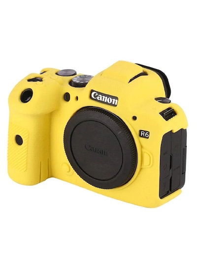 Mettzchrom Canon Eos R6 Mark Iıı Uyumlu Silikon Koruyucu Kılıf Sarı