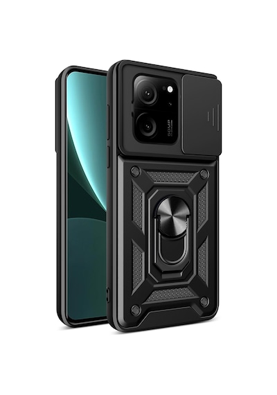 Xiaomi Mi 13t Kılıf Pars Lens Sürgülü Yüzüklü Standlı Korumalı Kılıf