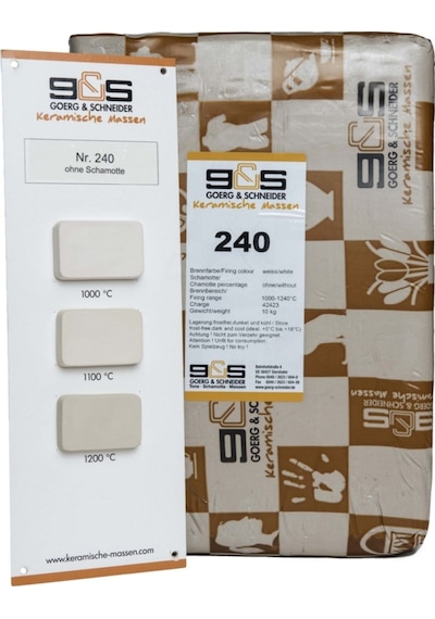 Goerg & Schneıder 240 Stoneware Seramik Vakum Çamuru Beyaz/açık Krem - 10 Kg