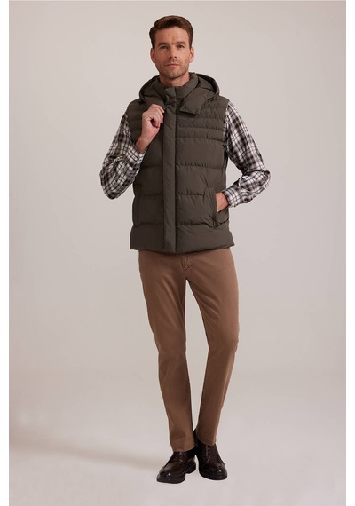 Ysf Erkek Haki Yeşil Regular Fit Yelek
