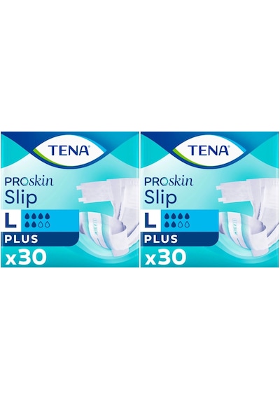 Tena Proskin Slip Plus Bel Bantlı Yetişkin Bezi L 60 Adet