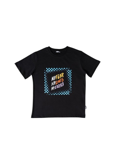 No Fear Erkek Çocuk Baskılı Tshirt SIYAH