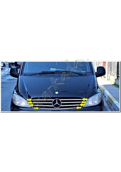 Markadan Mercedes Vito Krom Ön Panjur 2004-2010 7 Parça Paslanmaz