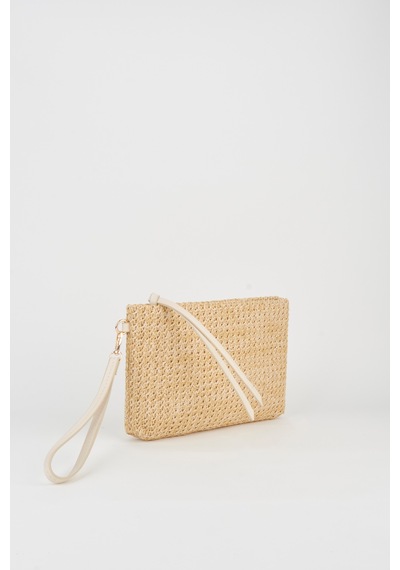 Vivaq Kadın Bellis Örgü Hasır Astarlı Suni Deri Bilek Askılı Portföy El Ve Clutch Çanta