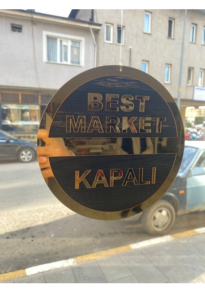 Mağazanıza Özel Açık Kapalı Tabelası 20x20cm