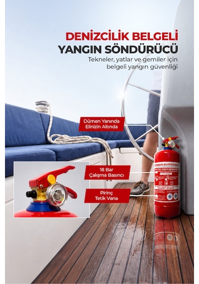 2 Kg Abc Yangın Söndürücü Tse Muayene Uyumlu Ce Tekne Araç