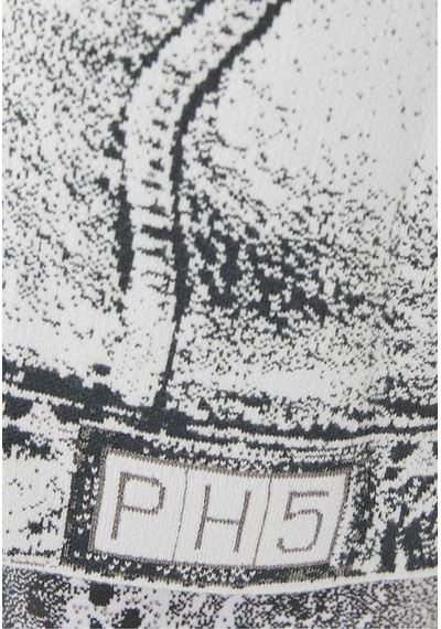 Ph5 Hana Denim Desenli Oversize Ceket Gri
