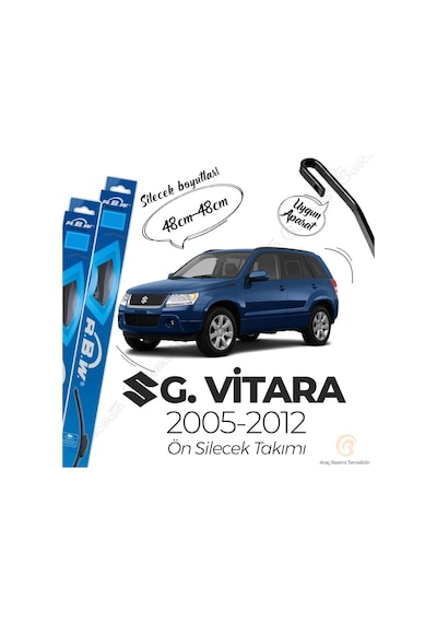 Suzuki Grand Vitara Muz Silecek Takımı (2005-2012) RBW