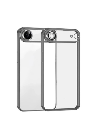 Apple Uyumlu iPhone 17 Air Uyumlu Lensli Silikon - Titan Gri