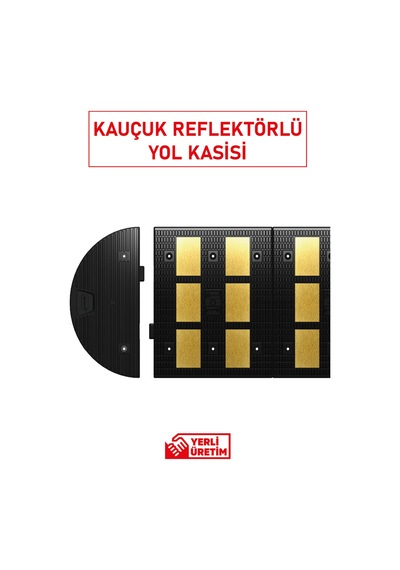 12116 Yk Kauçuk Şaseli Yol Kasisi Reflektörlü Profesyonel Hız Kesici