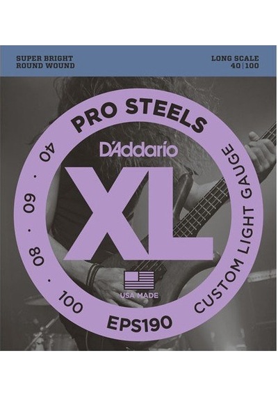Daddarıo Bas Gitar Tel Seti. Xl. 40-100. Long Scale. Eps190