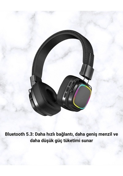 Znv Zenvia Mey İthalat Renkli Işık Efektli Bluetooth 5.3 Müzik Kulaklığı Znv2025 Cmn