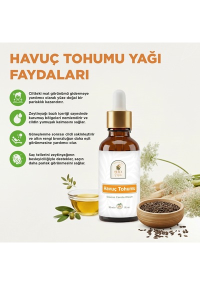 Havuç Tohumu Yağı 30 Ml %100 Saf Diğer