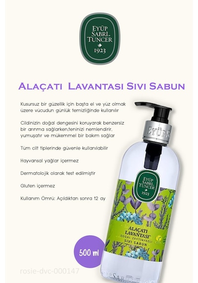 Alaçatı Lavantası 500 Ml 6 Al 5 Öde Sıvı Sabun Ve Rosıe Hediyeli